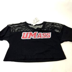 UMASS Pink  Victorias Secret Cropped Shirt New